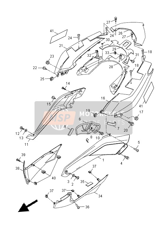 Yamaha YP125RA 2015 Coperchio laterale per un 2015 Yamaha YP125RA